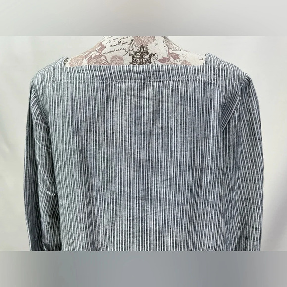 CASLON Blue‎ and white stripe linen top size L. - Picture 4 of 10